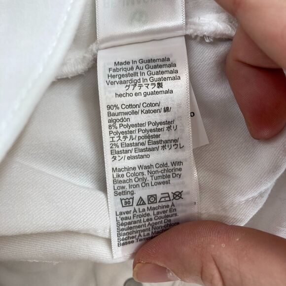 J.Crew 10" Vintage Slim Straight Jeans Women's 36 White Stretch Denim Button Fly - Picture 8 of 16